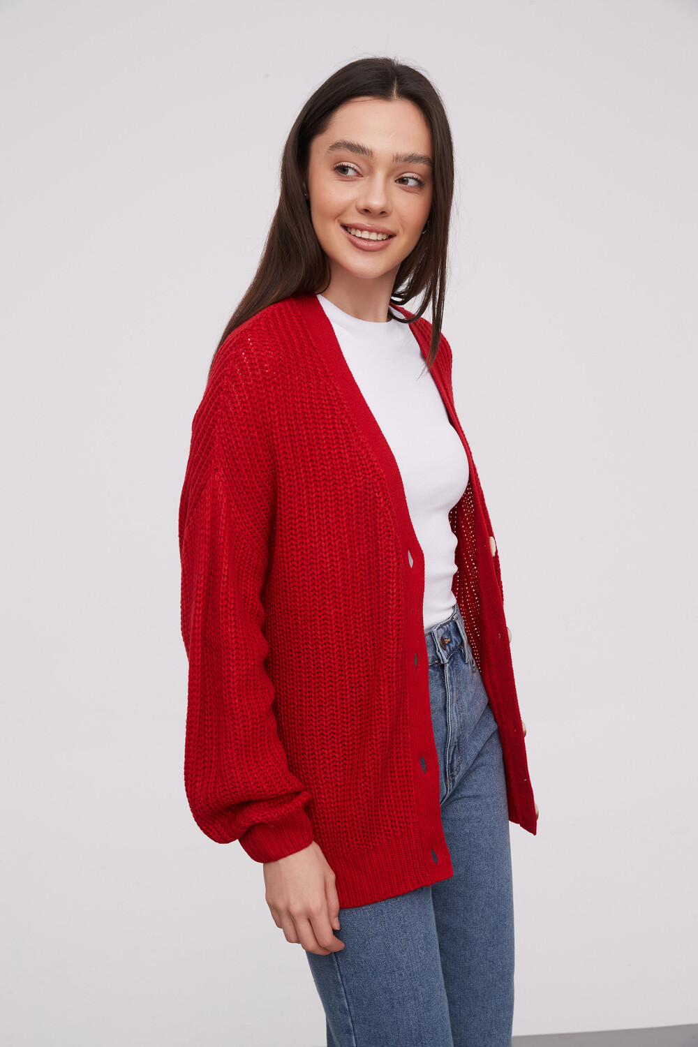 Cardigan Ahualoa Rojo