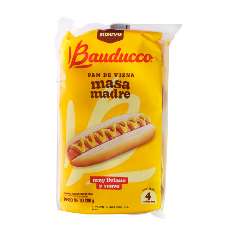 PAN DE VIENA X4U 200G MASA MADRE BAUDUCCO PAN DE VIENA X4U 200G MASA MADRE BAUDUCCO