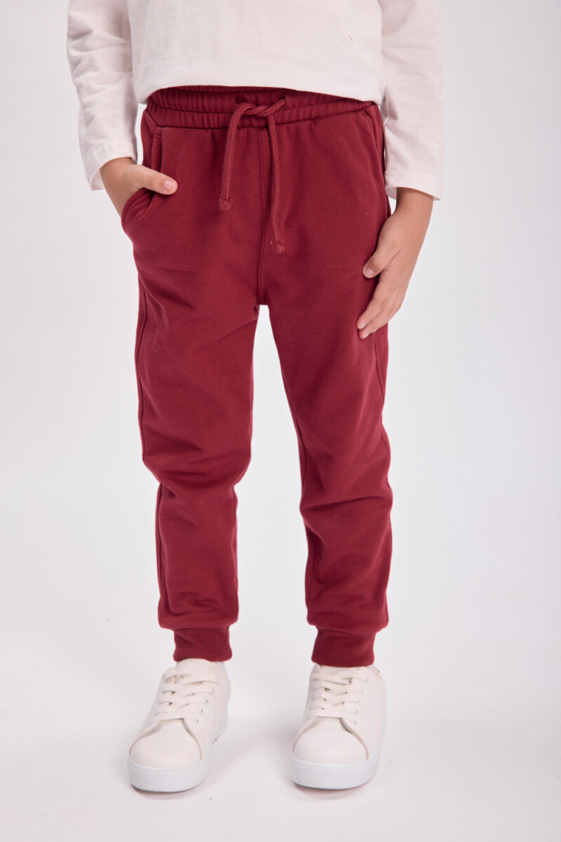 Pantalón deportivo jogger - Bordó 