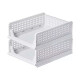 Set x2 Cesto organizador apilable baja M BLANCO