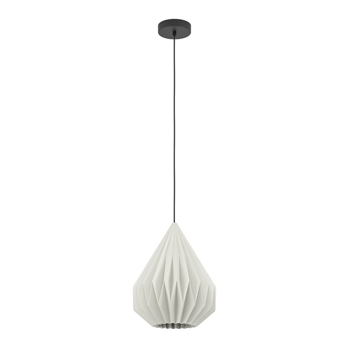 Lámpara colgante E27 tipo gota papel blanco Ø38cm - EG6228 