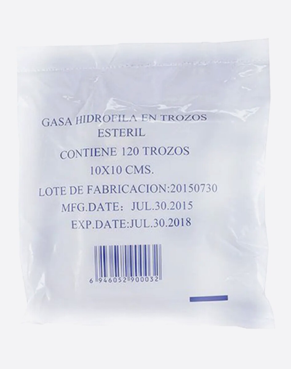 Gasas esteriles 10 x 10 120trozos 