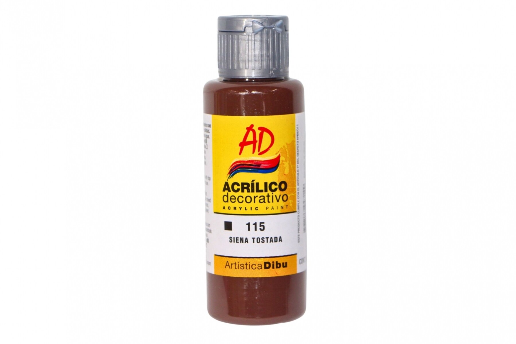 PINTURA ACRILICA ARTISTICA DIBU 60 ML. DIFERENTES COLORES - COLOR SIENA TOSTADA 115 