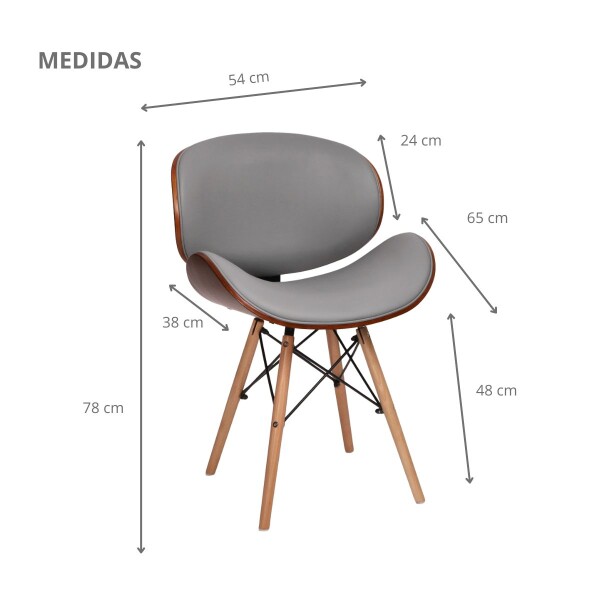 Silla de Comedor de Madera Elegante y Minimalista Acolchonado x2 Unidades Silla de Comedor de Madera Elegante y Minimalista Acolchonado x2 Unidades