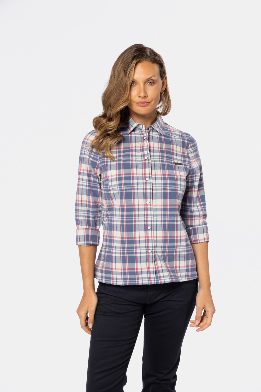CAMISA A CUADROS Azul