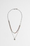 Collar acero mix plateado