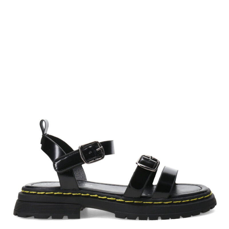 Sandalias de Niña MINI Miss Carol Tartan Con Tachas Negro