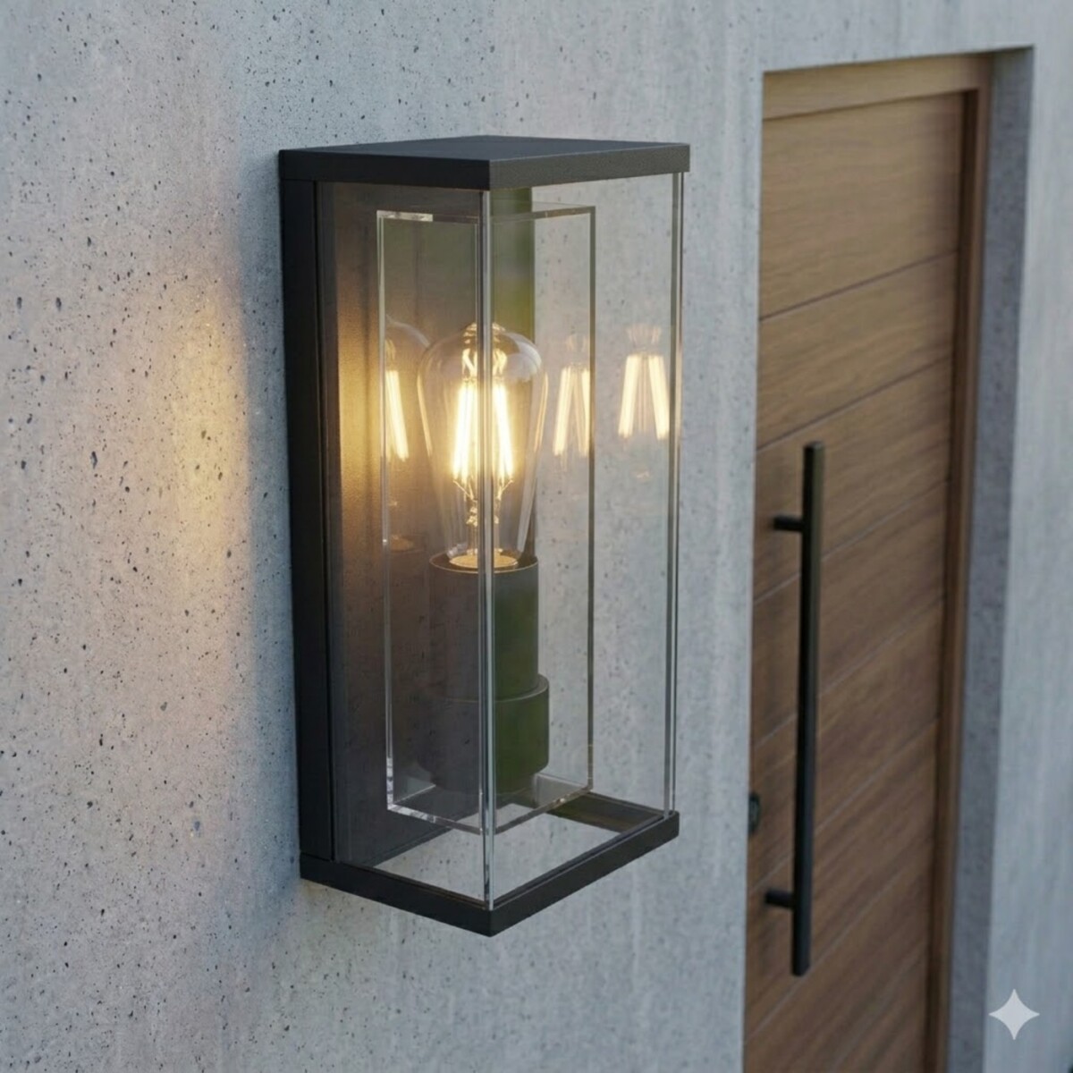 Aplique de pared estilo farol colonial 29.5cm 