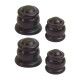 Barrote cortina doble de metal 2 m + 2 Soportes MARRON OSCURO