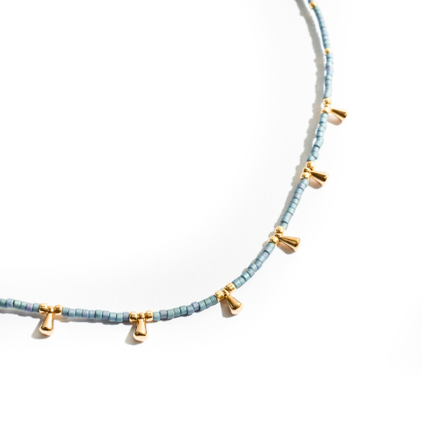 Collar acero con azul Collar acero con azul