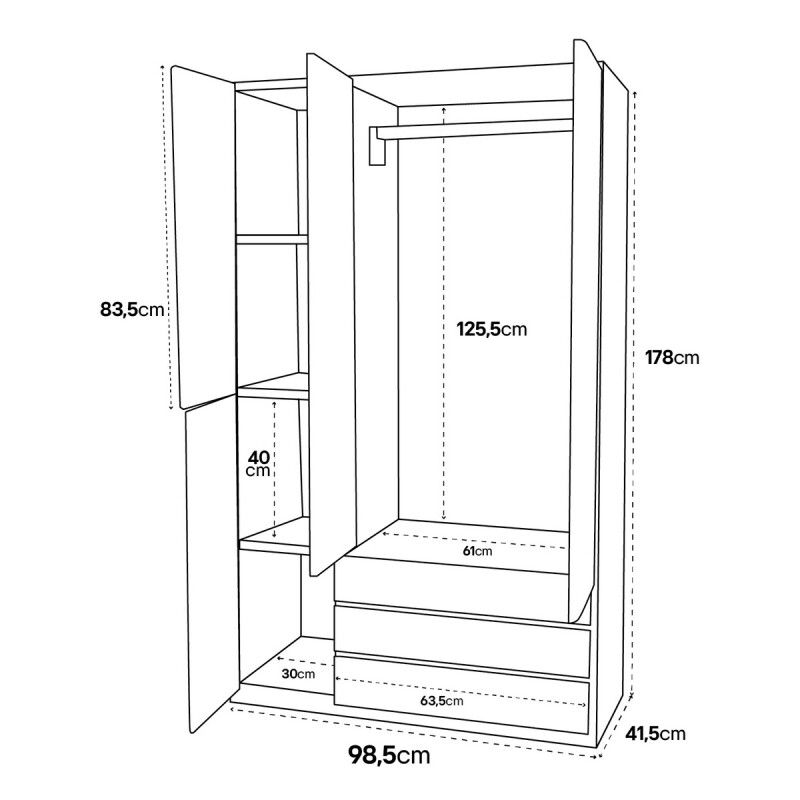 Ropero Madera Maciza 4 Puertas 3 Cajones Lustrado - Ltc Nogal Ropero Madera Maciza 4 Puertas 3 Cajones Lustrado - Ltc Nogal