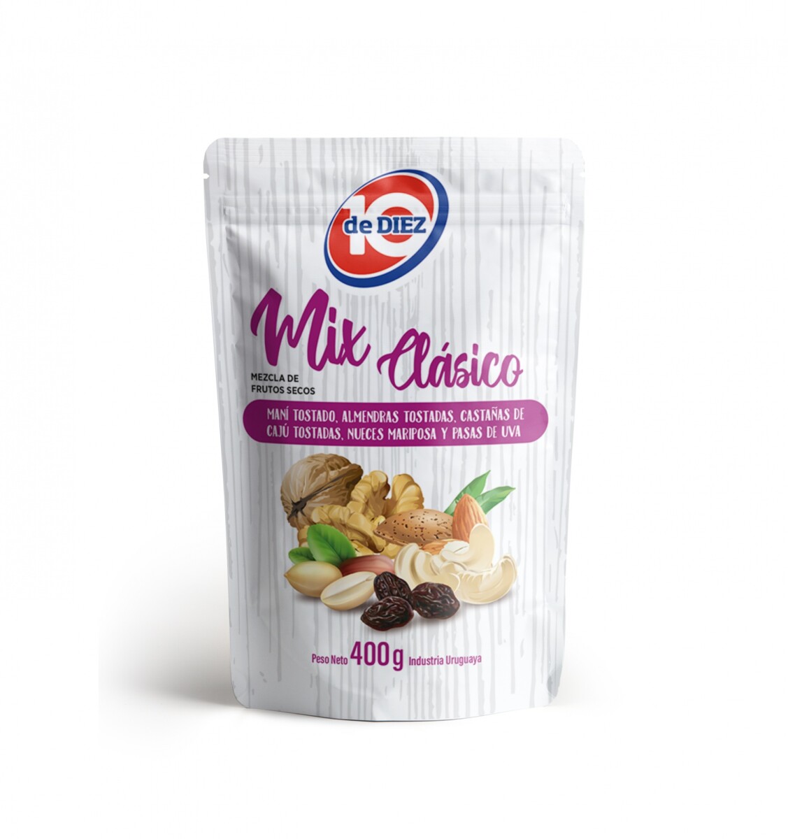 MIX FRUTO SECO CON SAL DE DIEZ 400G 