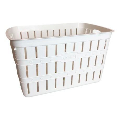 Cesto para ropa símil bambú 20 lts BLANCO