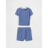 2PC B SS POLO SWTR SET SHIRTING BLUE