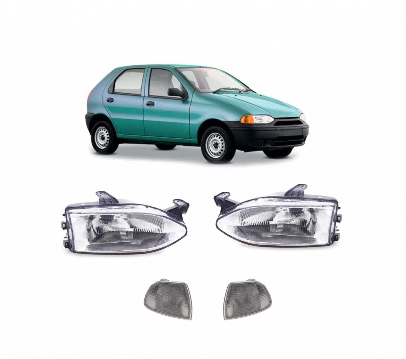 SEMIOPTICAS COMBO KIT OPTICAS Y SEÑALEROS PALIO 96/ 