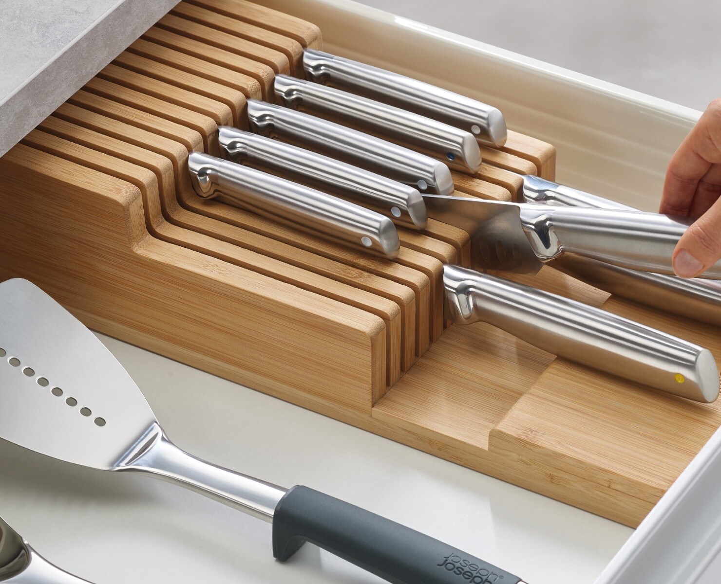 Título Organizador para Cuchillos Joseph Joseph DrawerStore™ Bamboo Large - Preventa 