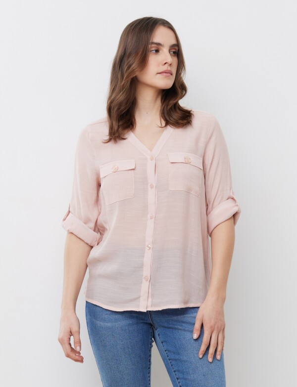 Blusa Bolsillos ROSA