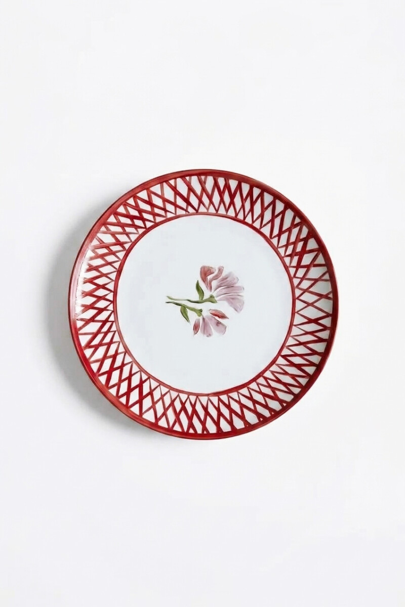 Plato vichy silvestre rojo