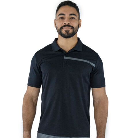 POLO MEN POLO EVERLAST STRIPE NA XL BK