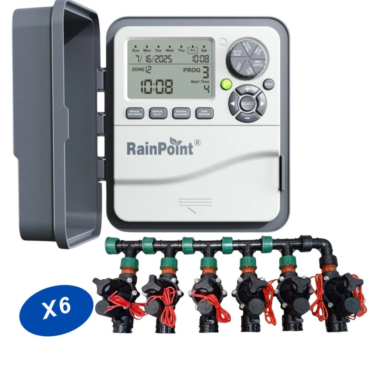 Kit automatismo Rainpoint hasta 12 zonas X6 