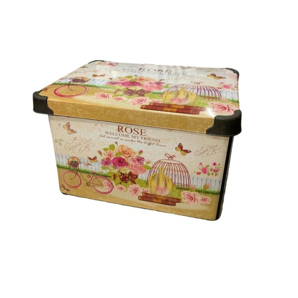 CAJA ORGANIZADORA 20 LTS ROSA MULTICOLOR