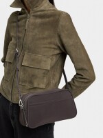 Bolso De Hombro De Textura Suave M marron