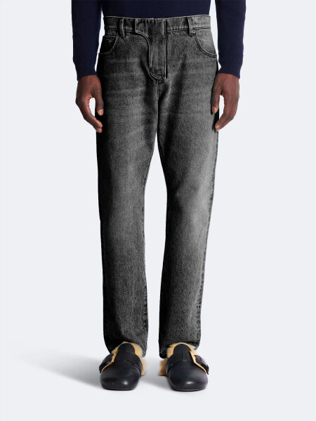 BALMAIN - JEANS REGULAR FIT DENIM Alta Automática