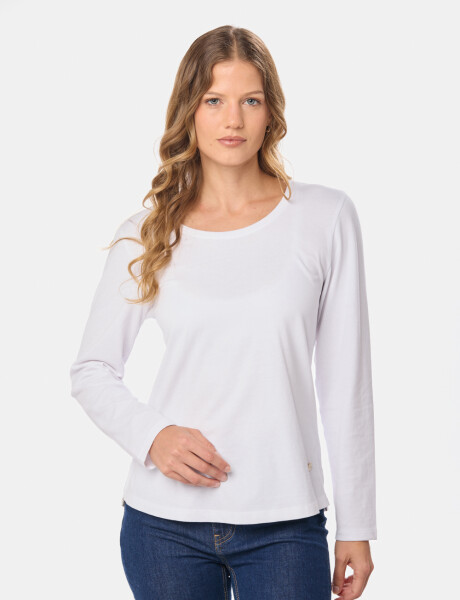 REMERA LISA MANGA LARGA Blanco