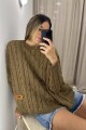 Sweater Oceano Crop Camel Lurex