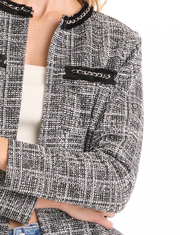 Chaqueta Tweed NEGRO/BLANCO