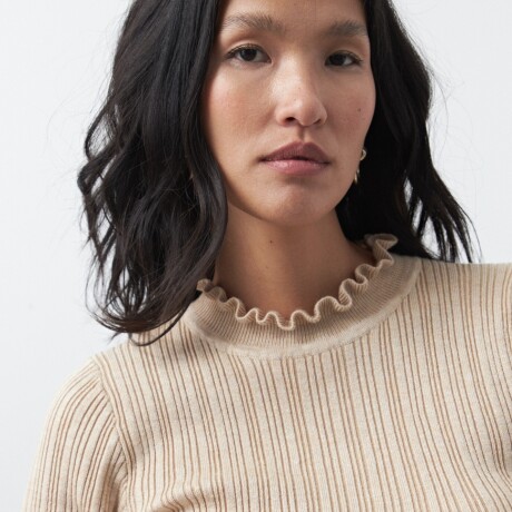 POLERA BETANIA Beige Melange