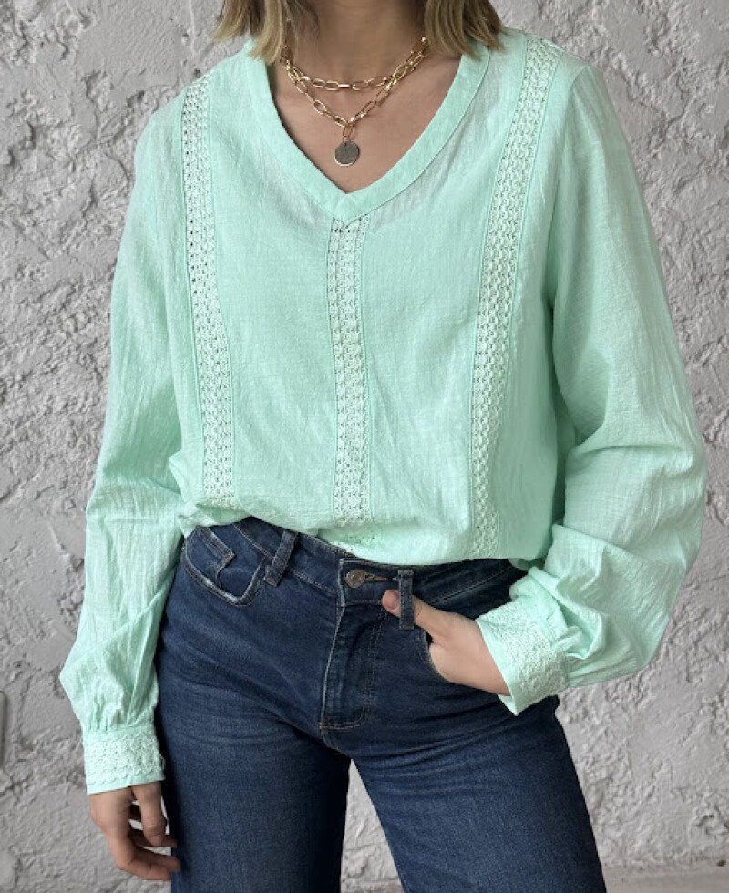 Blusa Jazmin verde agua