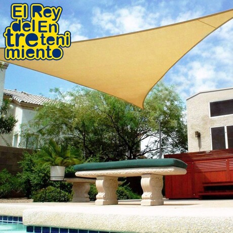 Lona Toldo Vela Triangular Filtro Uv 3,6m Sombra Beige