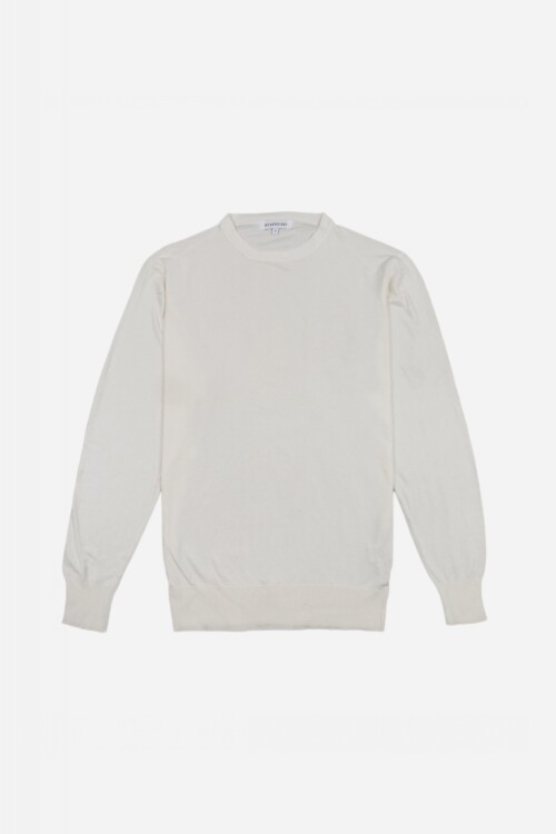 Sweater escote a la base - UNISEX BLANCO