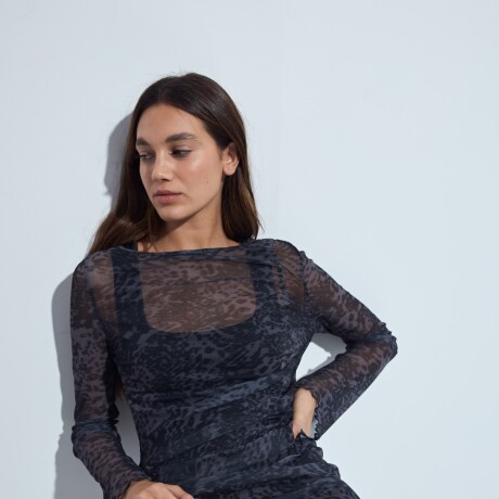 TOP PIETRO Animal Print