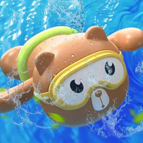 Muñeco Oso Nadador Juguete Agua Baño Playa para Bebé Huanger Marrón