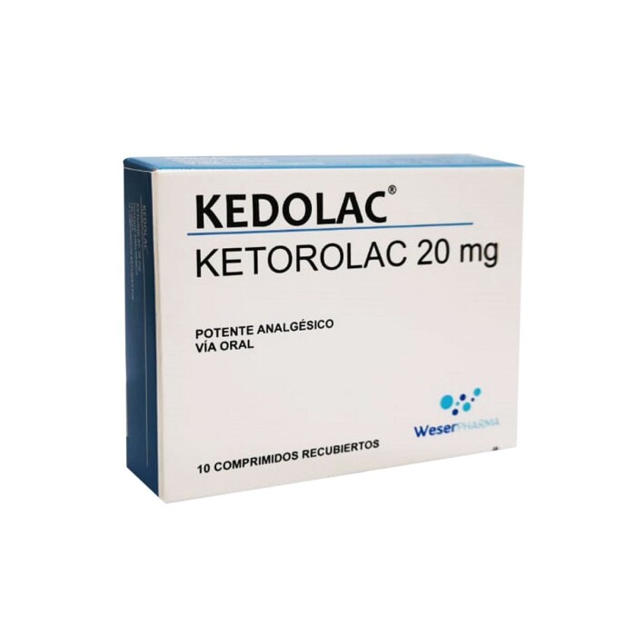 KEDOLAC 20 MG CJ X 10 COMP. REC. única
