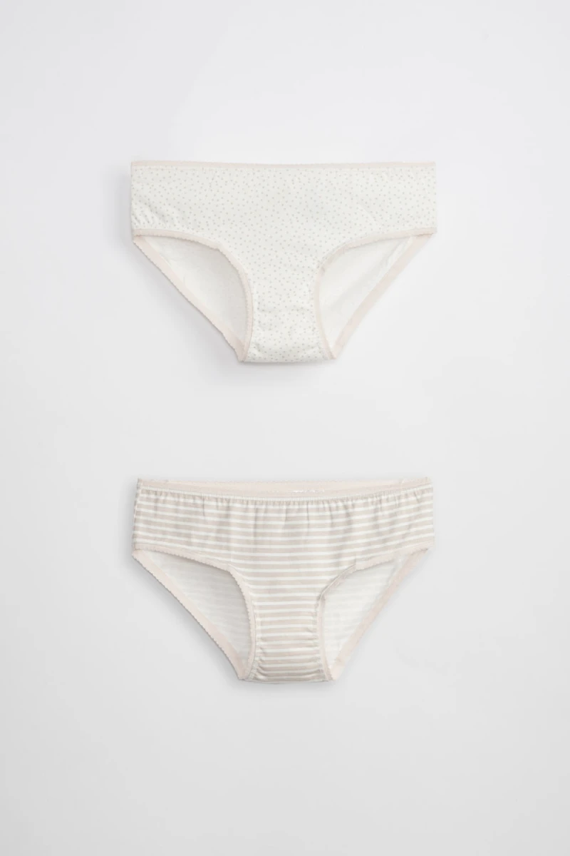 Pack x2 bombachas Rayas Beige