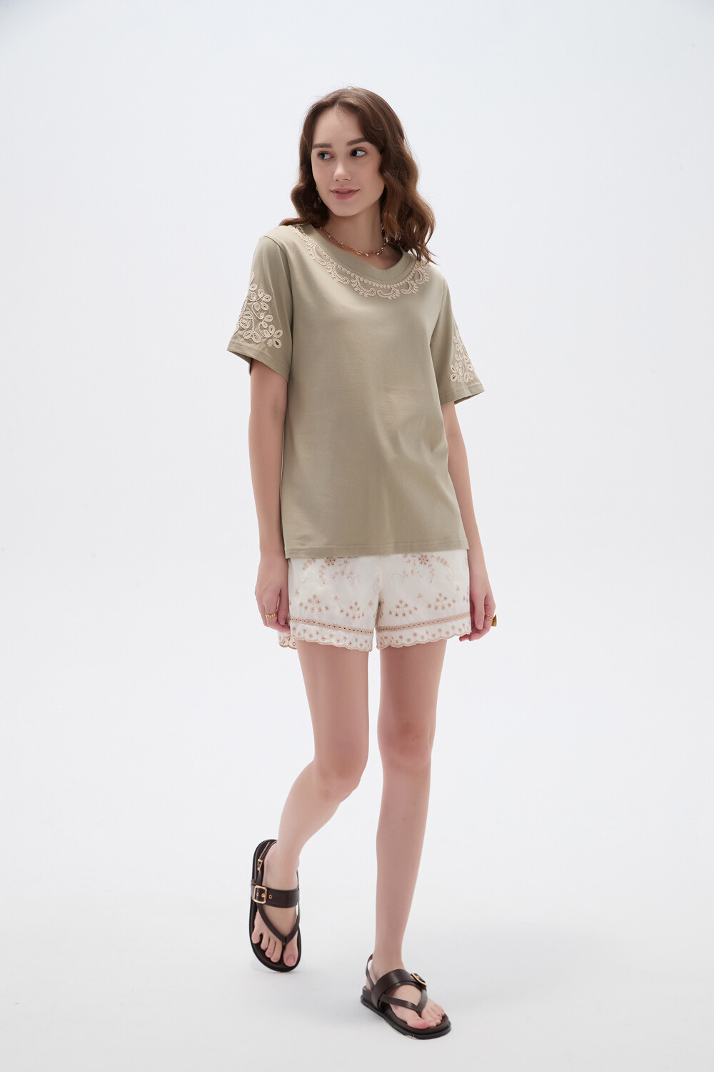 Remera Surnel Verde Grisaceo