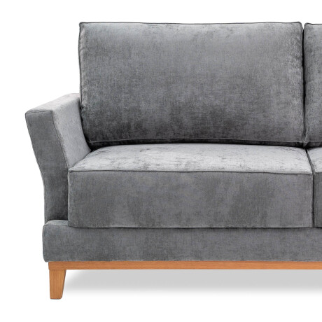 Sofá Amadeus - Tela Microfibra - 3 cuerpos 2222 (Grafito)