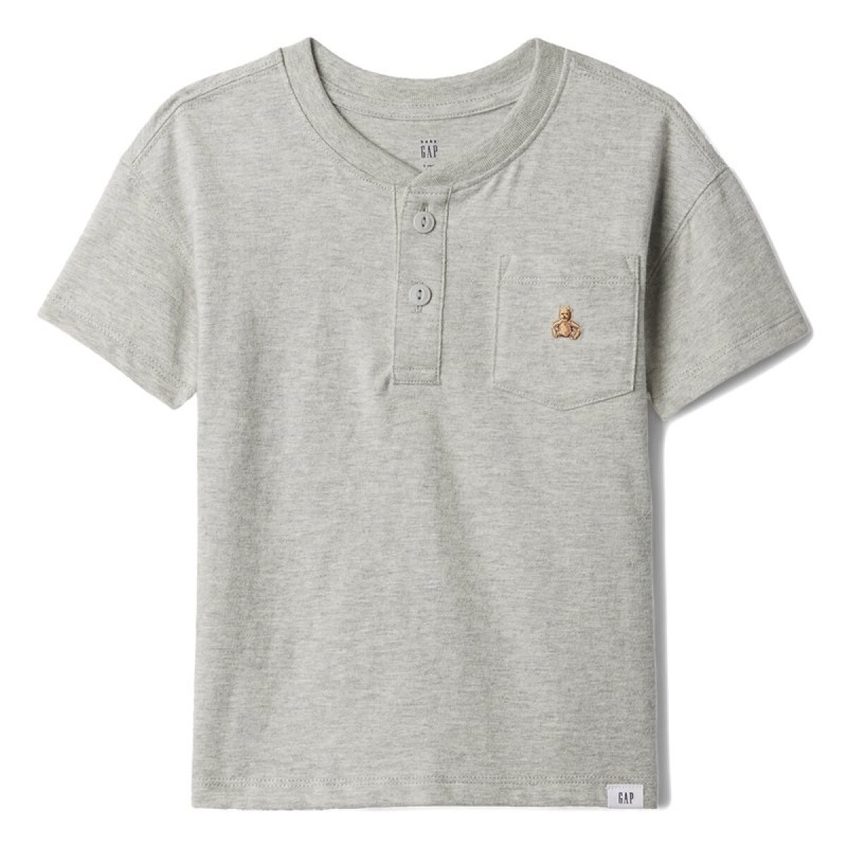 Remera Henley Toddler Niño - Heather Grey 