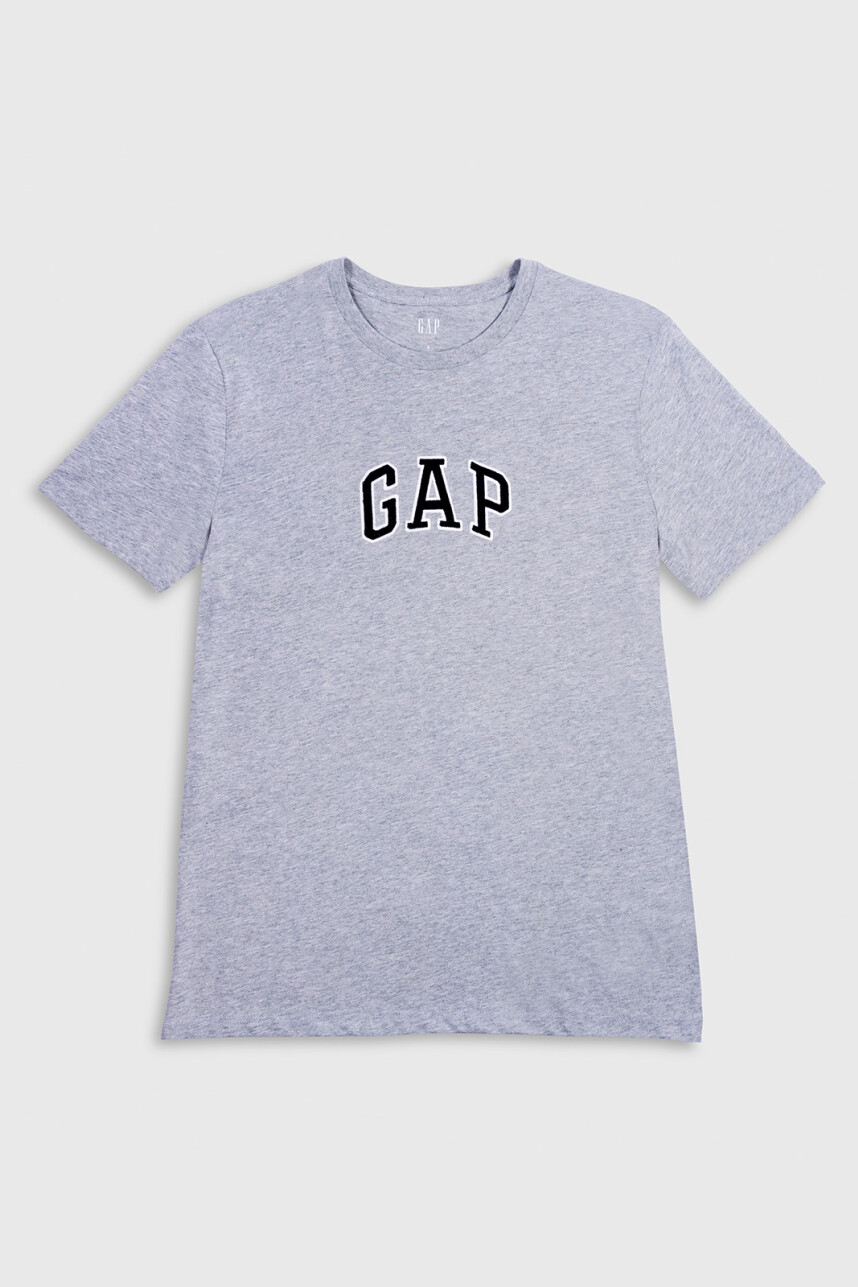 Remera Logo Gap Hombre B10 Grey Heather