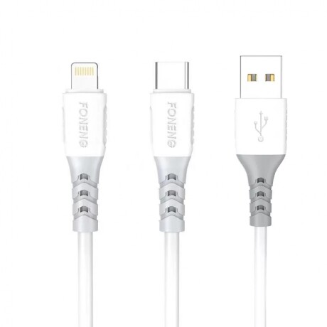 Cable de Datos Foneng X66 Micro USB 3A 2MT BLANCO