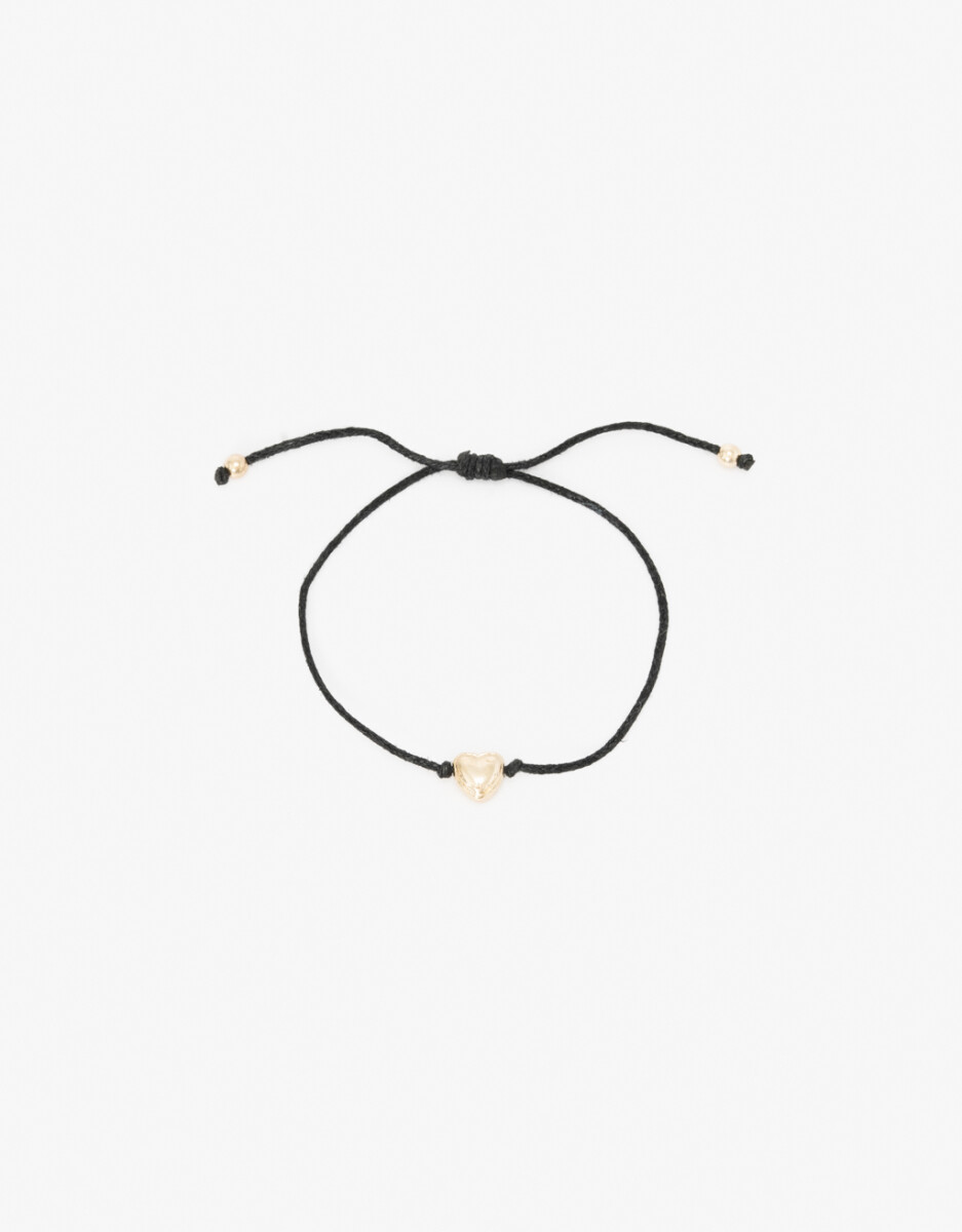 Pulsera Cordón Charm Corazón. 