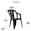 Silla Jardín/eventos Plástico Con Posabrazos Apilable Silla Jardín/eventos Plástico Con Posabrazos Apilable