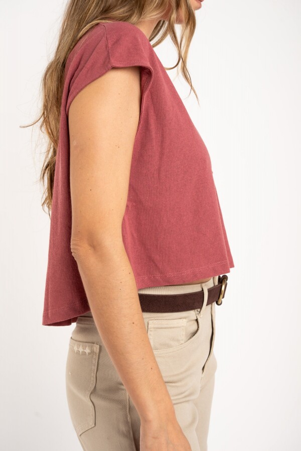 Remera Algodón Burgundy