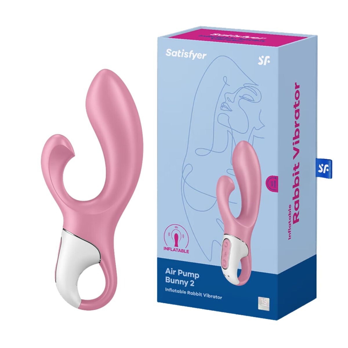 Vibrador Rabbit Inflable Satisfyer Air Pump Bunny 2 