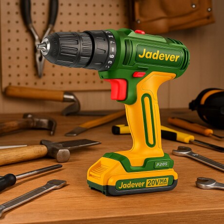 Taladro Atornillador Percutor Inalámbrico 20v Con Batería Jadever Taladro Atornillador Percutor Inalámbrico 20v Con Batería Jadever