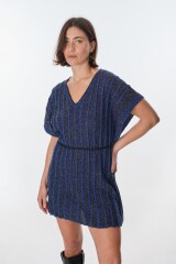 Vestido Destello Negro/Azul