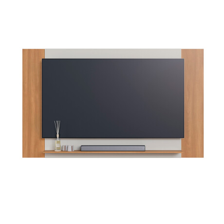 Panel Para TV Blanco Y Miel 1 Estante 108x180x17.5cm dma0025 001